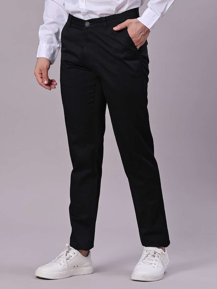 men solid mid rise casual chinos - 21880772 -  Standard Image - 2