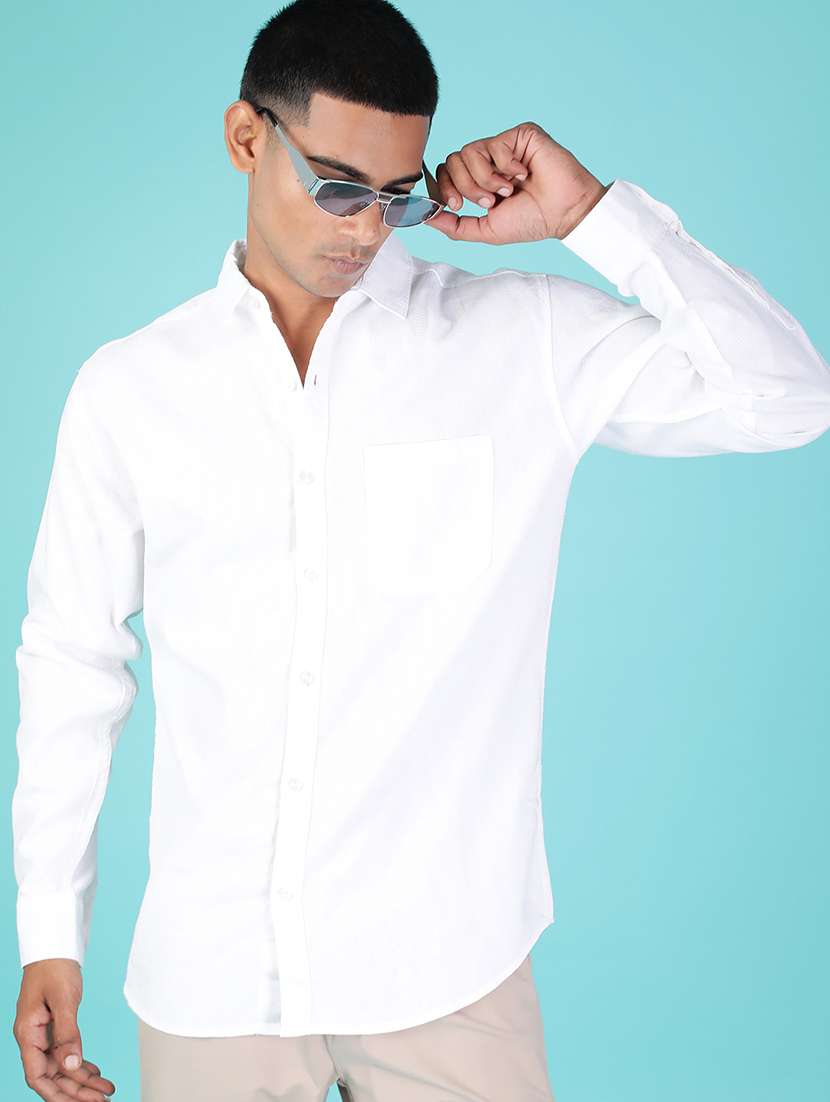 men solid long sleeve regular fit shirt - 21880810 -  Zoom Image - 0