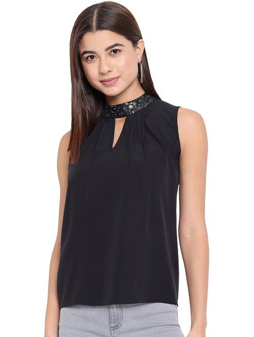 women solid sleeveless regular top - 21880882 - Standard Image - 0