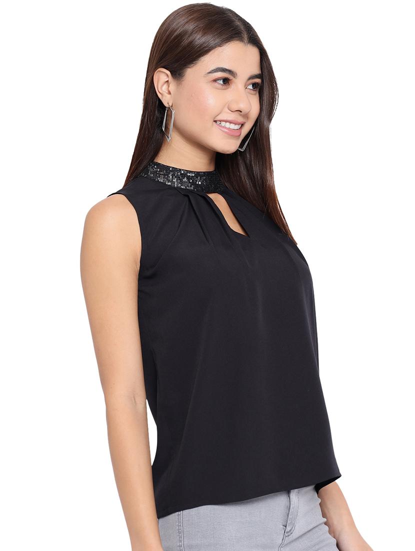 women solid sleeveless regular top - 21880882 - Standard Image - 2