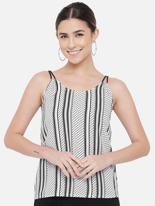 women printed shoulder strap regular top - 21880897 - Standard Image - 0