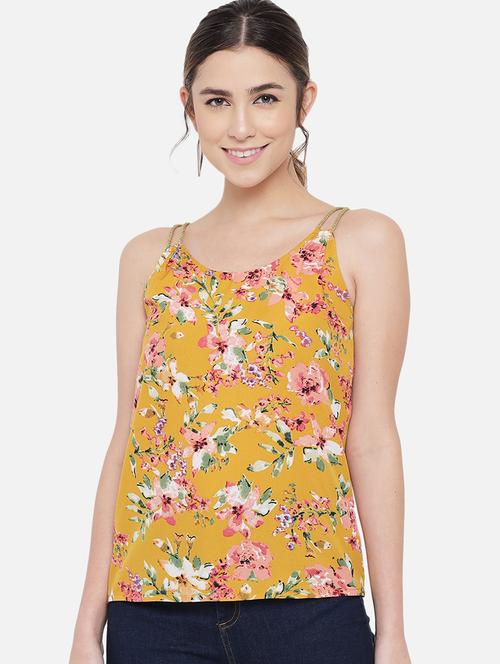 women floral print shoulder strap regular top - 21880898 - Standard Image - 0