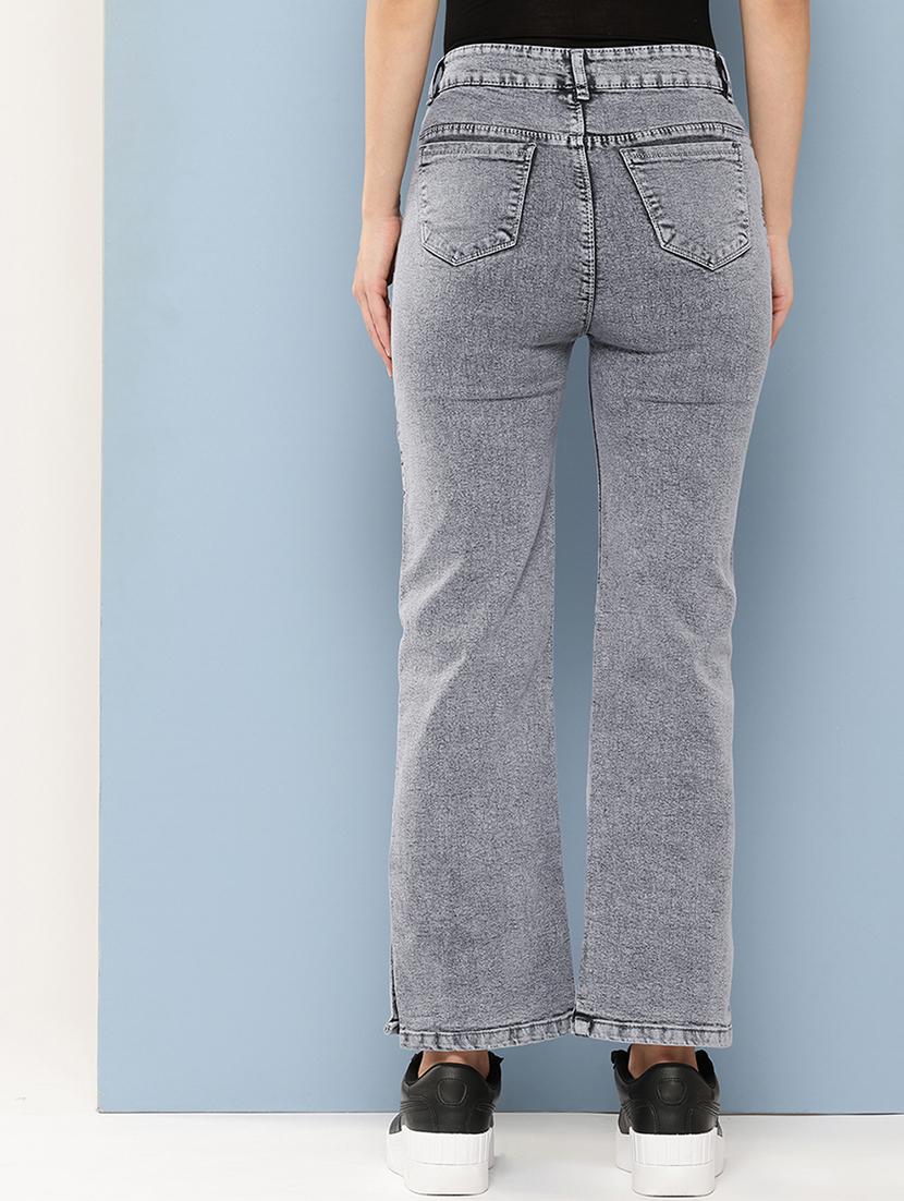 women solid mid rise bootcut jean - 21880986 - Standard Image - 2