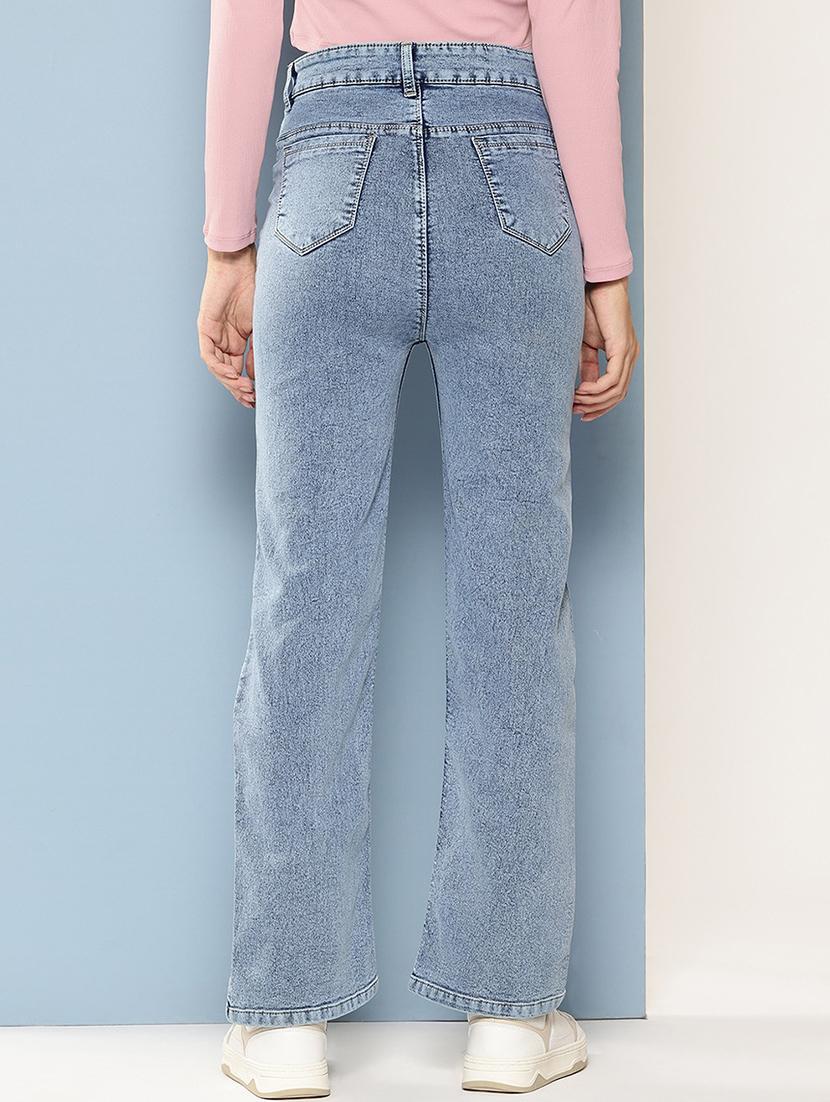 women solid mid rise bootcut jean - 21880988 - Standard Image - 2