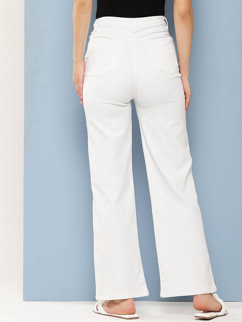 women solid high rise wide leg jean - 21881006 - Standard Image - 2