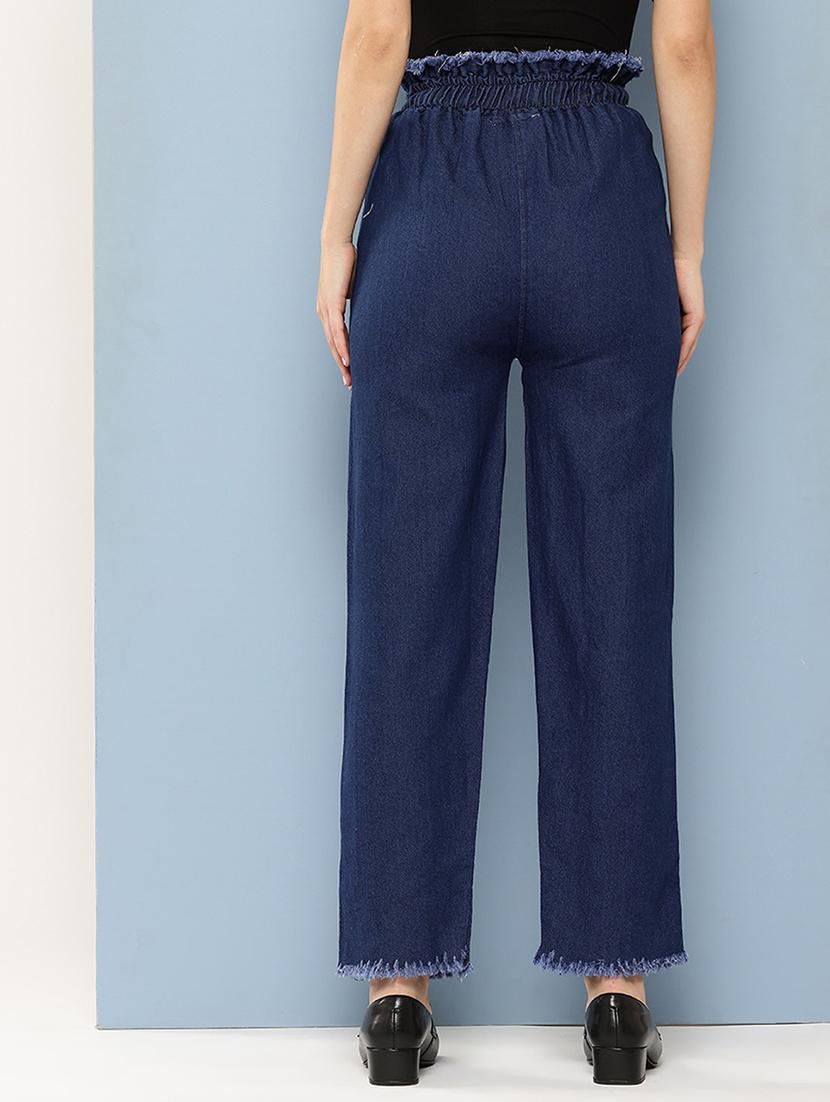women solid high rise straight fit jean - 21881013 - Standard Image - 2
