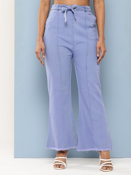 women solid high rise bootcut jean - 21881014 - Standard Image - 0
