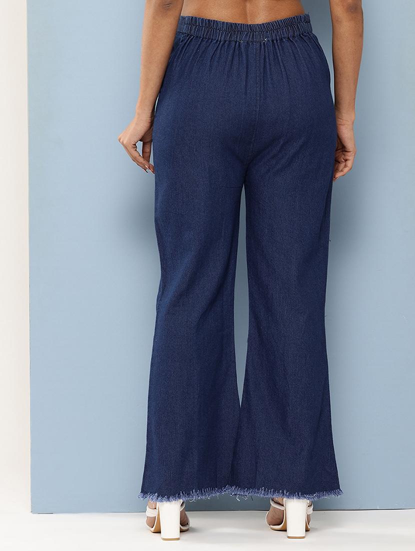 women solid high rise bootcut jean - 21881015 - Standard Image - 2