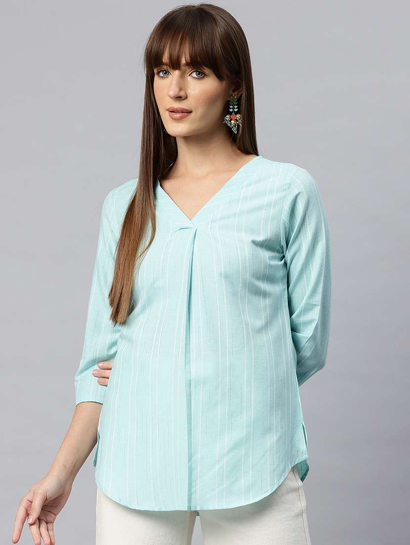 women striped blue regular top - 21881217 - Zoom Image - 0