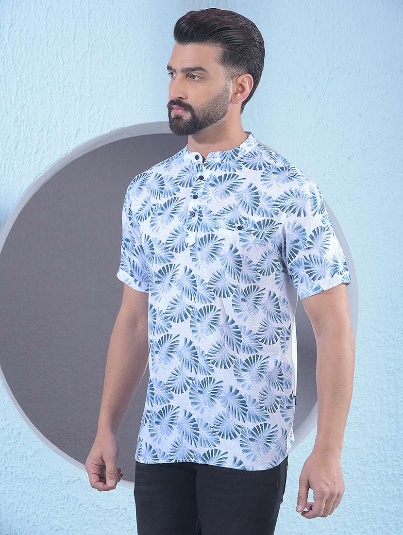 men printed short sleeve short kurta - 21881269 -  Standard Image - 2