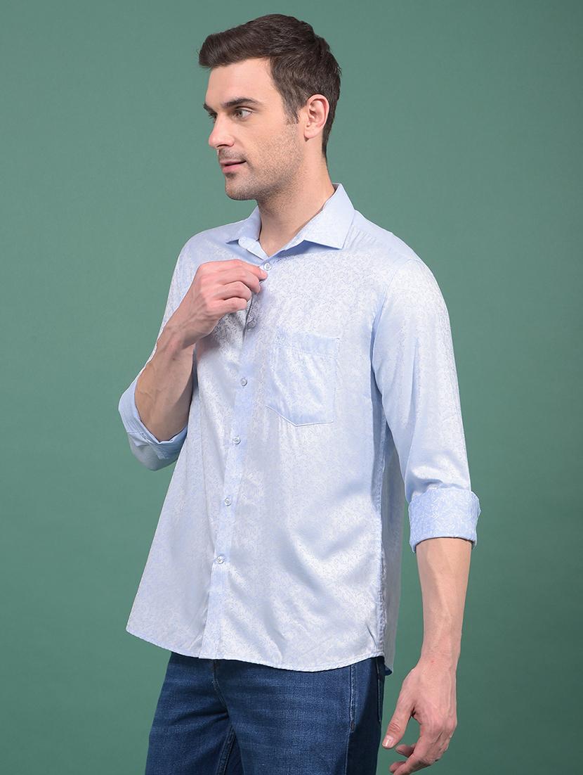 men printed long sleeve slim fit casual shirt - 21881309 - Standard Image - 2