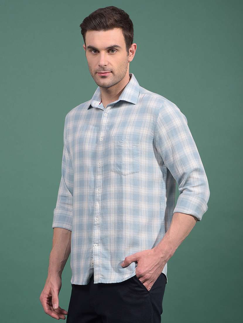 men checkered long sleeve slim fit casual shirt - 21881326 -  Standard Image - 2