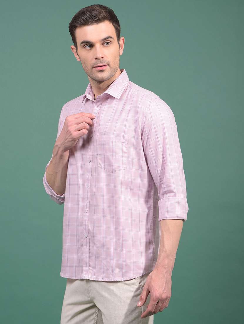 men checkered long sleeve slim fit casual shirt - 21881332 -  Standard Image - 2