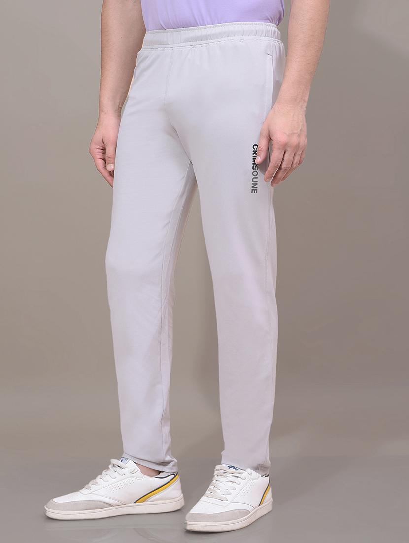 men grey solid mid rise full length track pant - 21881381 - Standard Image - 2