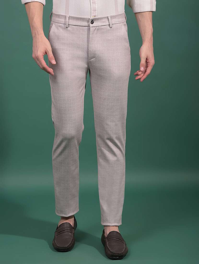men mid rise slim fit chinos casual trouser