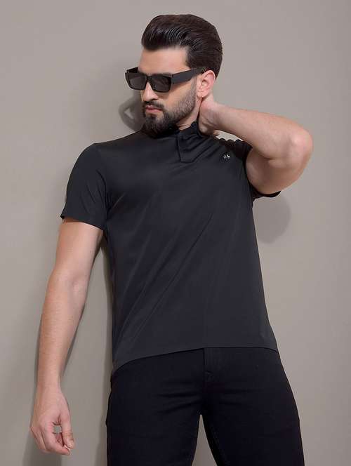 men solid short sleeve slim fit polo t-shirt - 21881437 -  Standard Image - 0