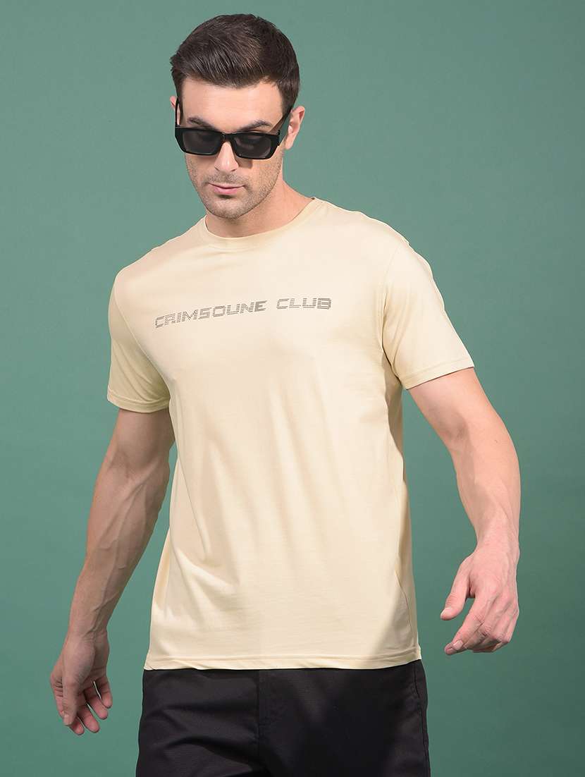 men typographic short sleeve slim fit t-shirt