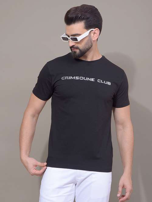 men typographic short sleeve slim fit t-shirt - 21881451 -  Standard Image - 0