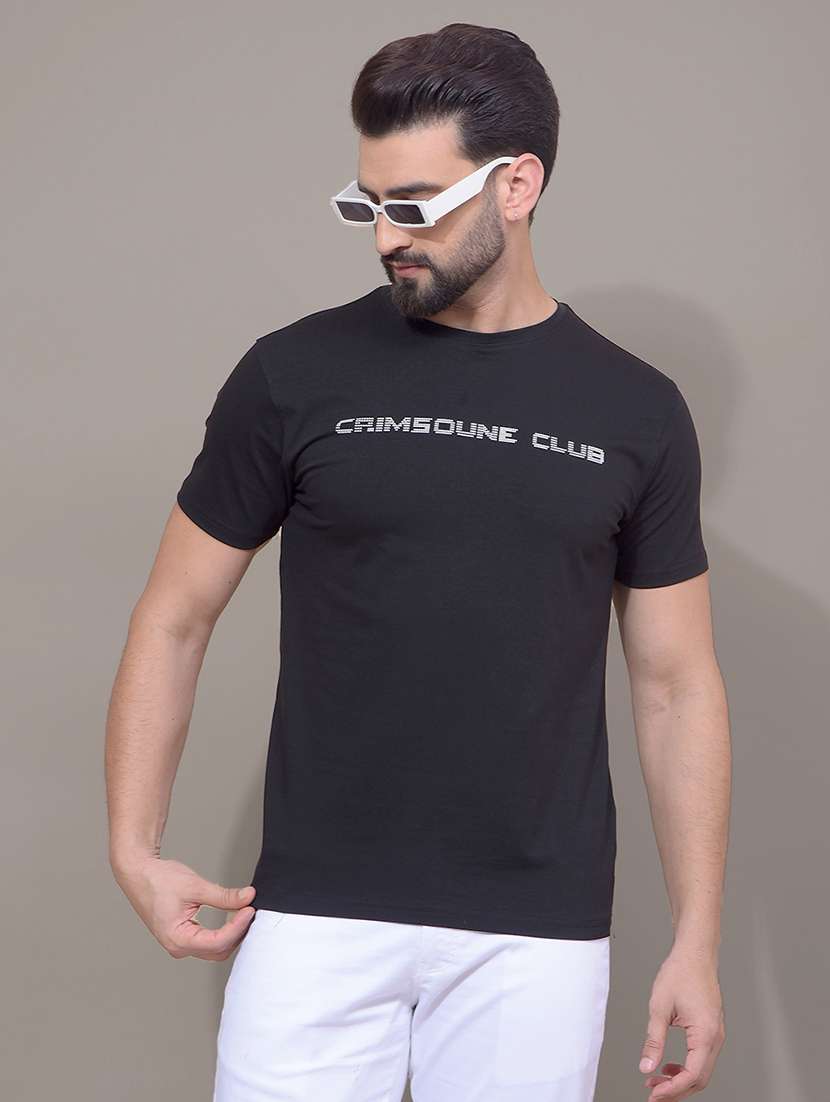 men typographic short sleeve slim fit t-shirt
