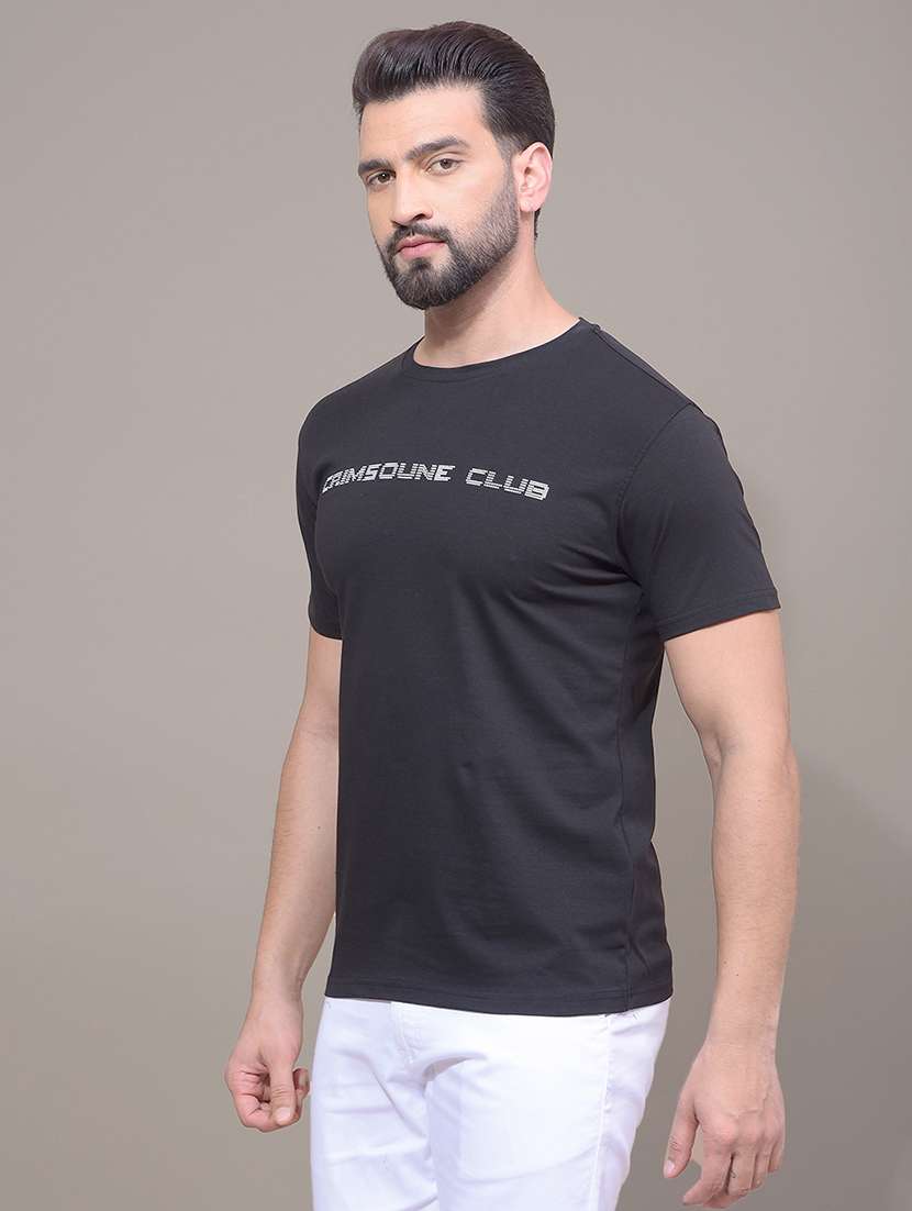 men typographic short sleeve slim fit t-shirt - 21881451 -  Standard Image - 2