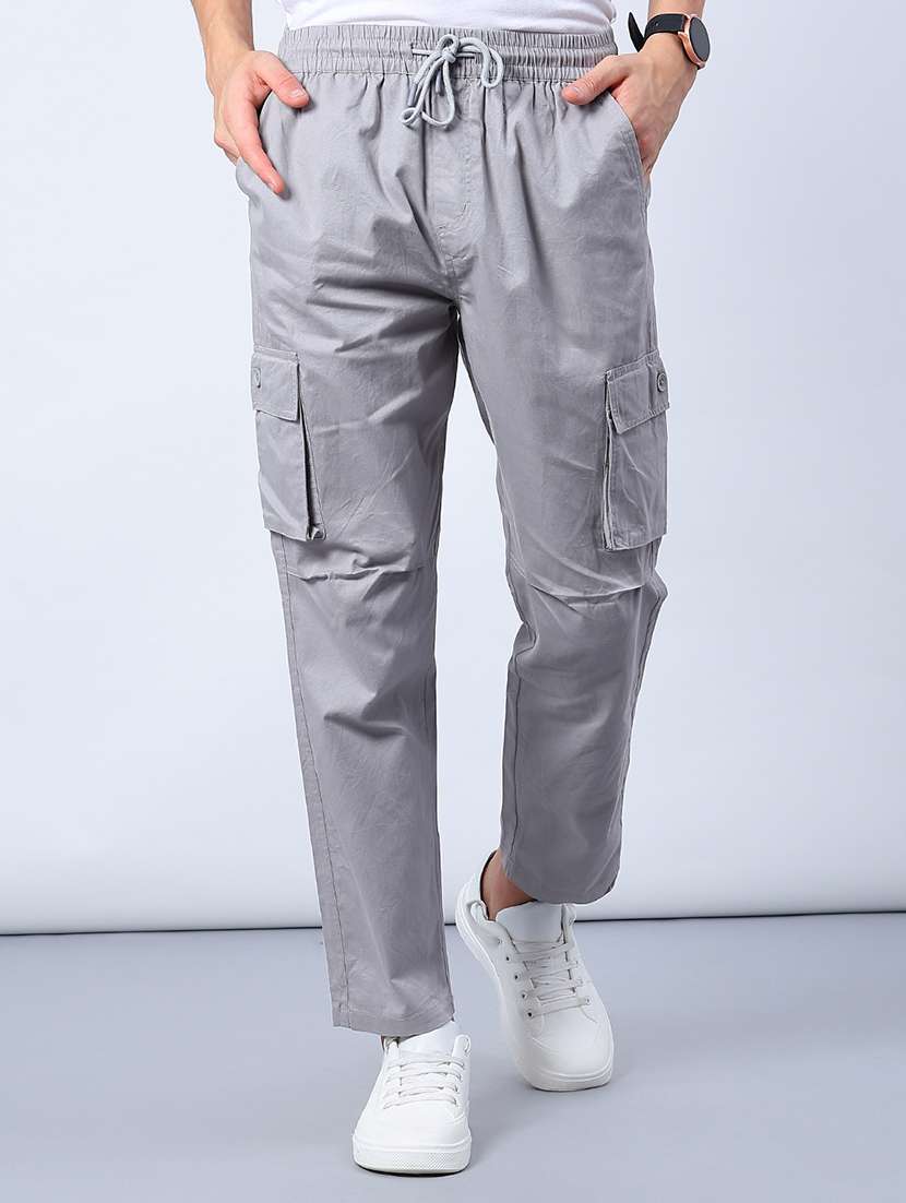 men solid mid rise regular fit cargo - 21881486 -  Standard Image - 2
