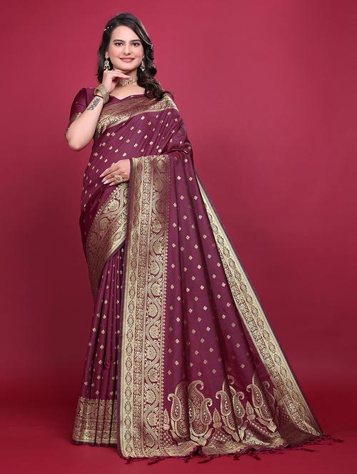 women self design banarasi saree with blouse - 21881501 - Standard Image - 0