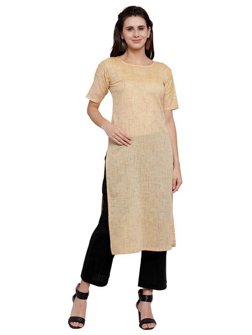 women self design short sleeve straight kurta - 21881529 - Standard Image - 0