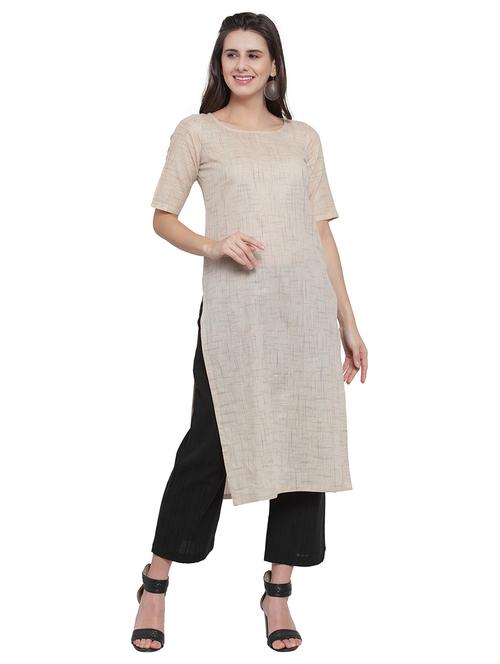 women self design short sleeve straight kurta - 21881530 -  Standard Image - 0