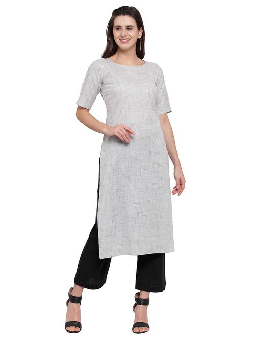 women self design short sleeve straight kurta - 21881532 - Standard Image - 0