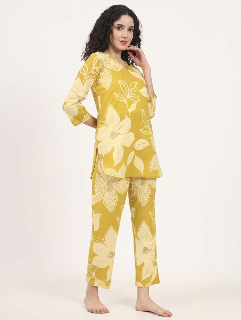 women printed nightwear pyjama set - 21881666 - Standard Image - 2