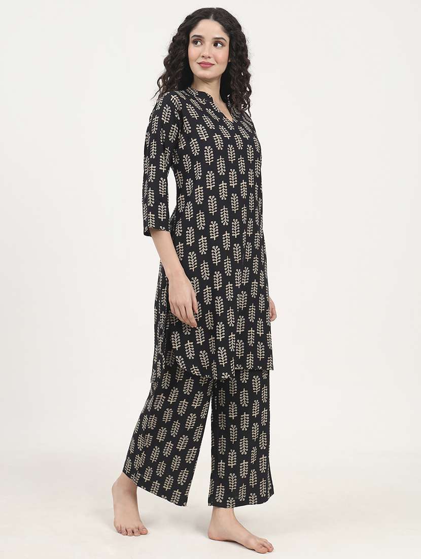 women printed nightwear pyjama set - 21881667 - Standard Image - 2