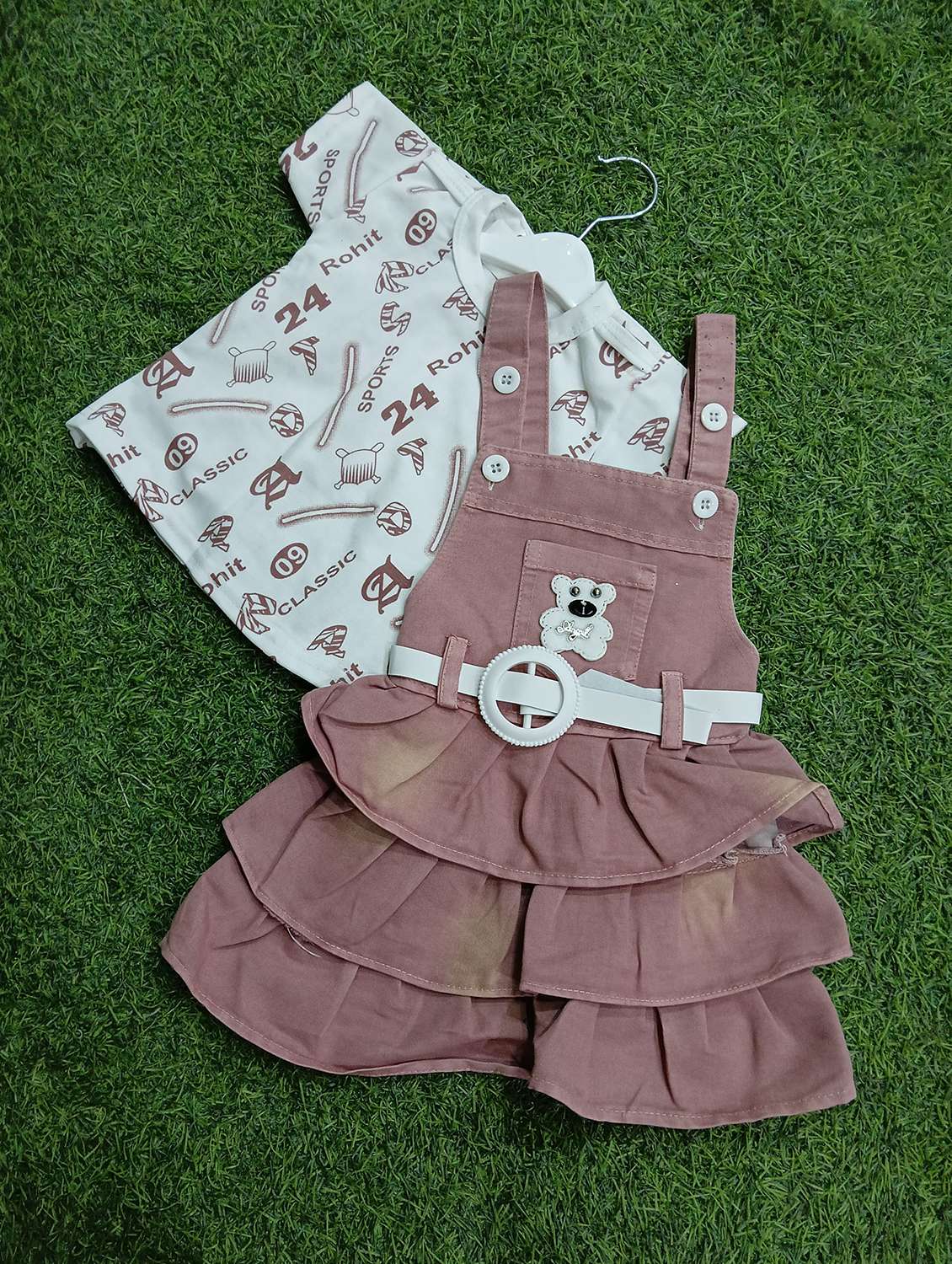 girls printed adjustable strap dungaree dress - 21881690 -  Standard Image - 2