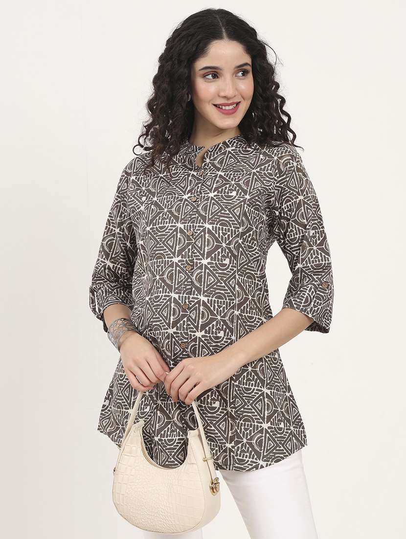 women printed three quarter sleeves kurti - 21881708 - Zoom Image - 0