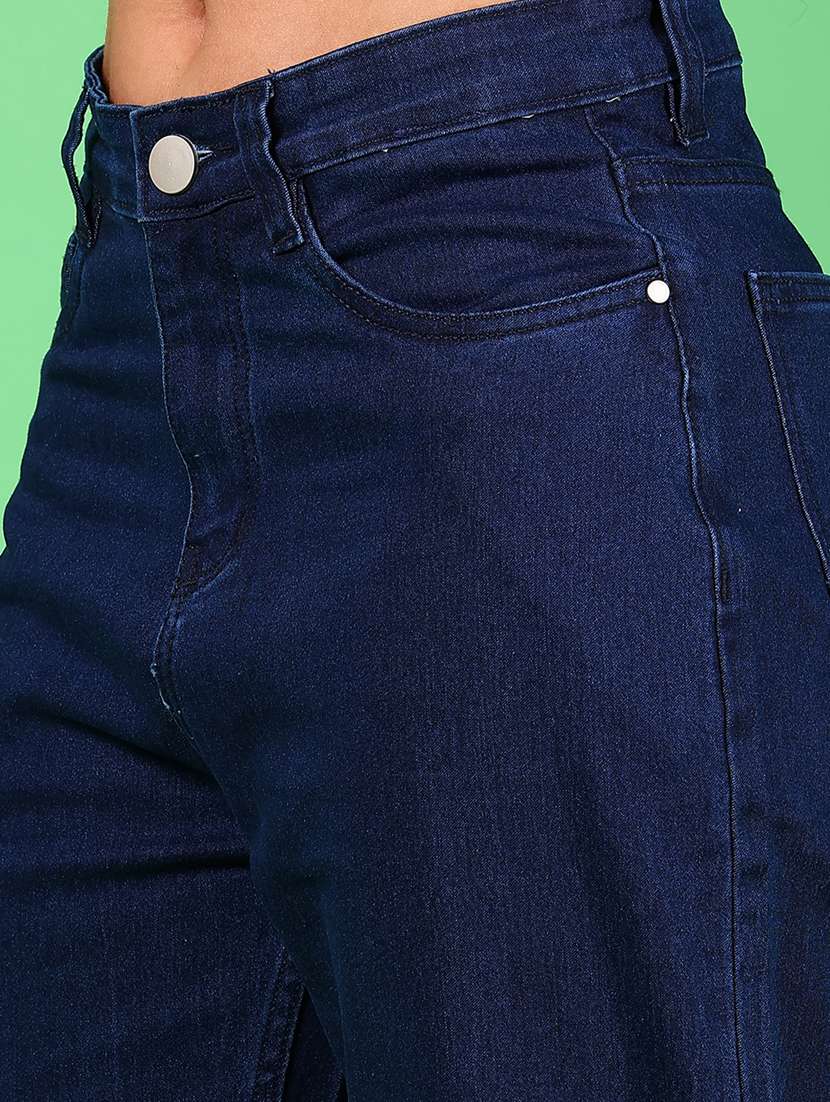 women solid mid rise straight fit jean - 21881843 - Standard Image - 2