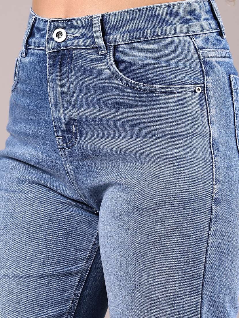 women solid mid rise bootcut jean - 21881848 - Standard Image - 2