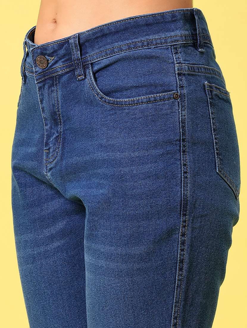 women solid mid rise bootcut jean - 21881849 -  Standard Image - 2