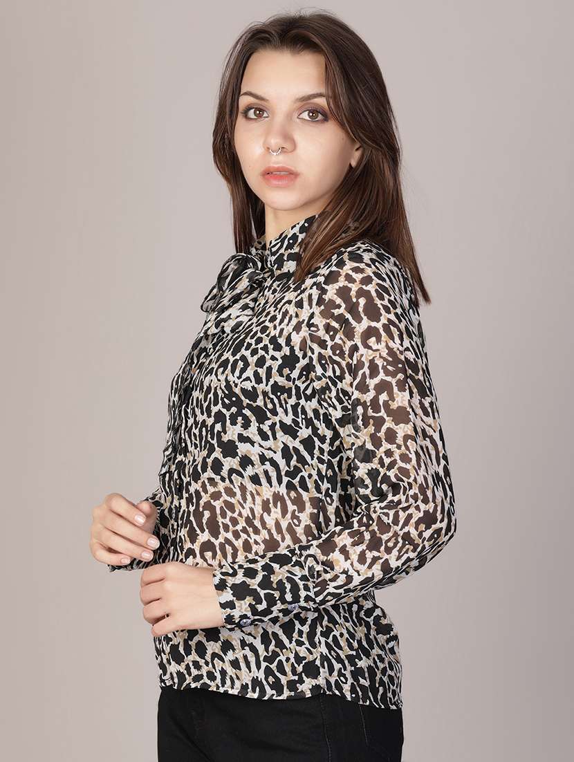women animal printed long sleeve regular fit shirt - 21881850 -  Standard Image - 2