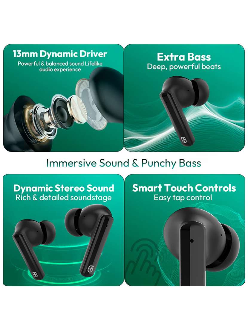 snapup snapods s511 ion true wireless in-ear earbuds (deep black) - 21882711 -  Standard Image - 2