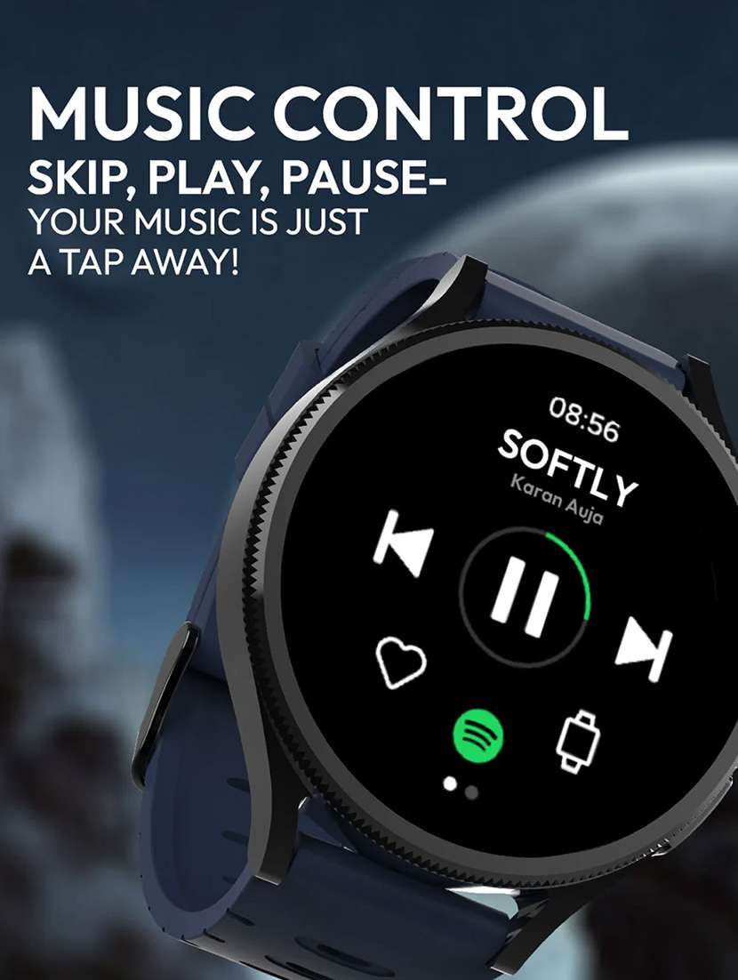 snapup luna x bluetooth calling super amoled round smart watch (electric black) - 21882722 -  Standard Image - 7