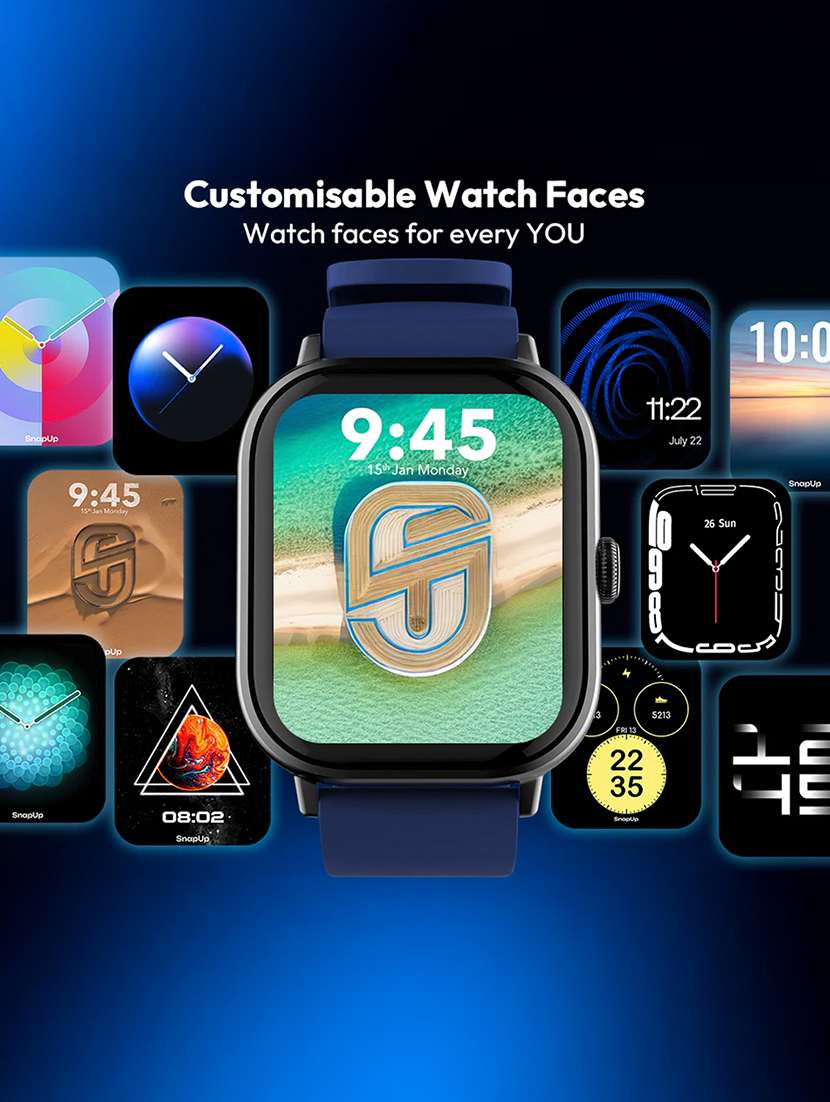 snapup horizon go bluetooth calling smartwatch (jet black) - 21882727 -  Standard Image - 7