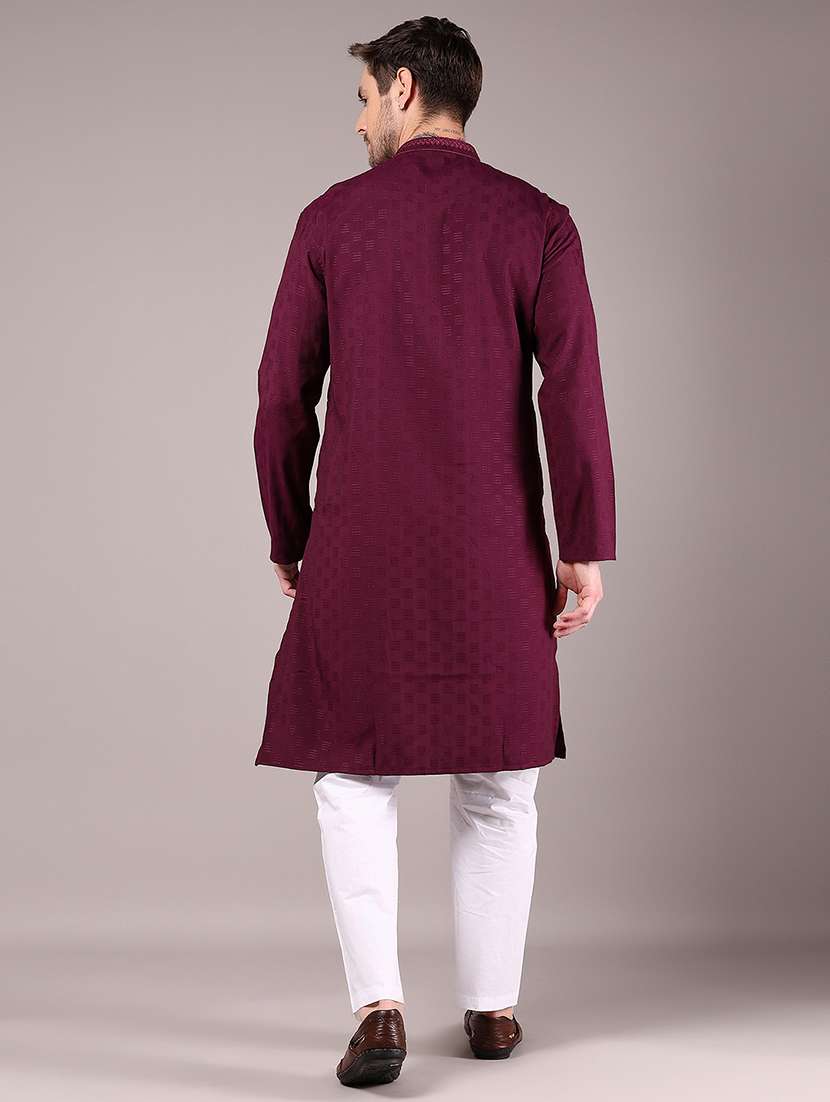 men long sleeve kurta and pyjama set - 21885304 -  Standard Image - 2