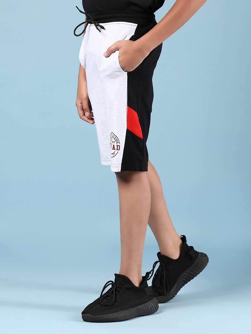 boys color block mid rise three fourth shorts - 21885955 -  Standard Image - 2