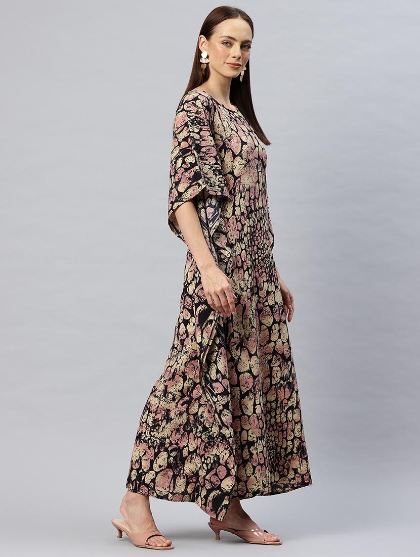 women printed relaxed fir kaftan dress - 21887814 - Standard Image - 2