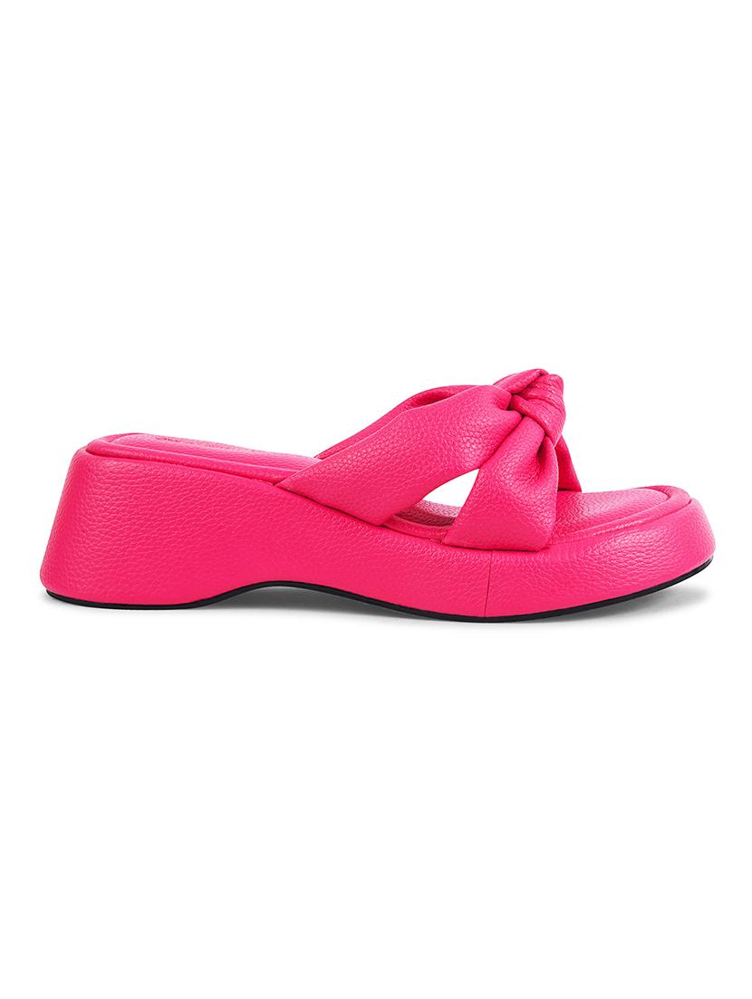women pink slip on wedge - 21887822 - Standard Image - 2