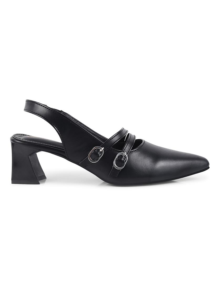 women black back strap sandal - 21887830 - Standard Image - 2