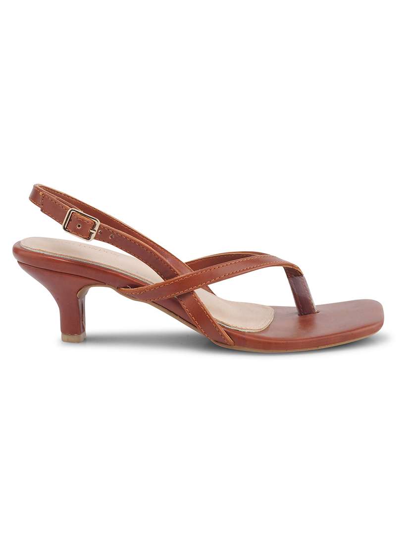 women brown back strap sandal - 21887846 -  Standard Image - 2