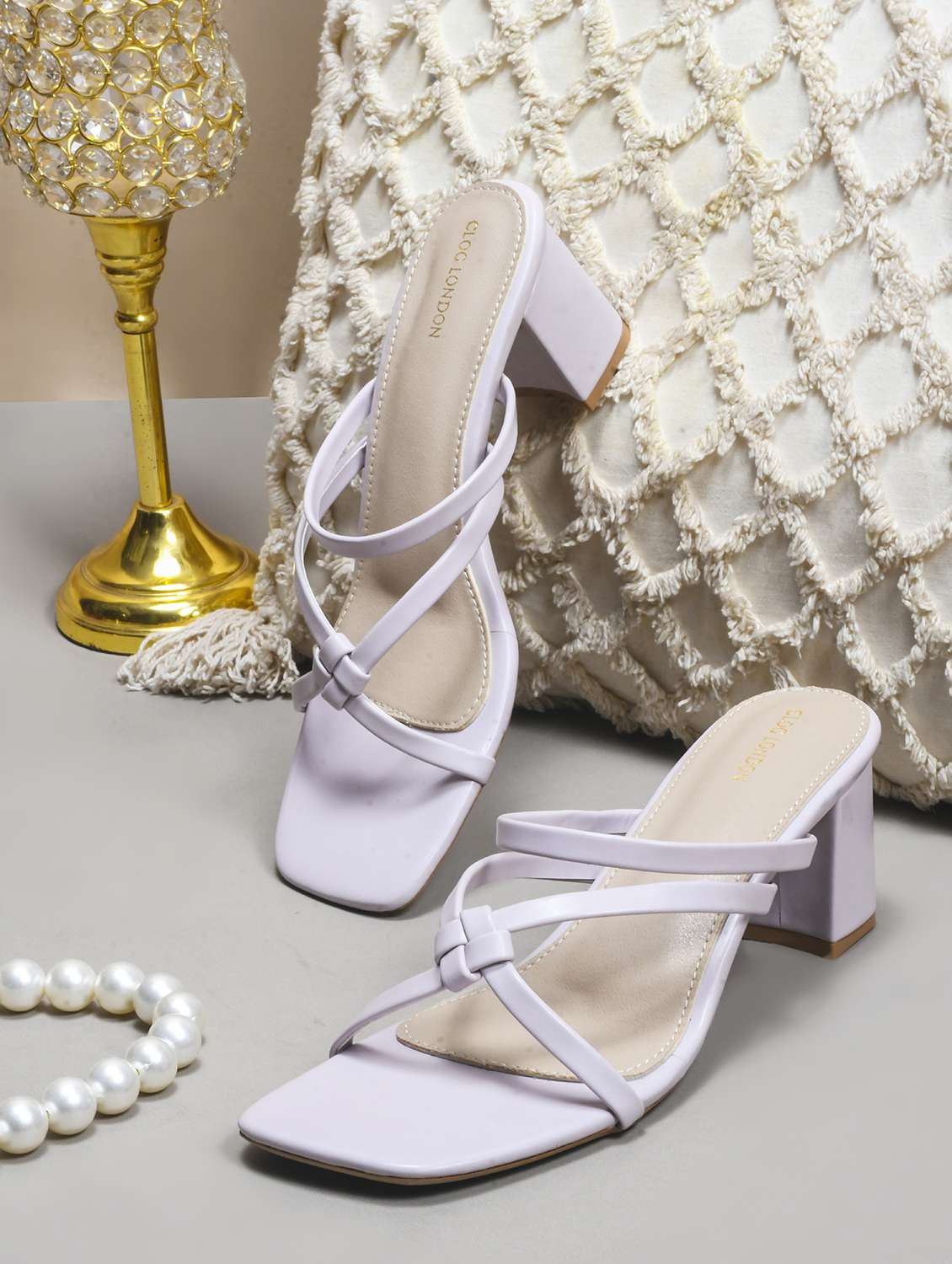 women lavender slip on sandal