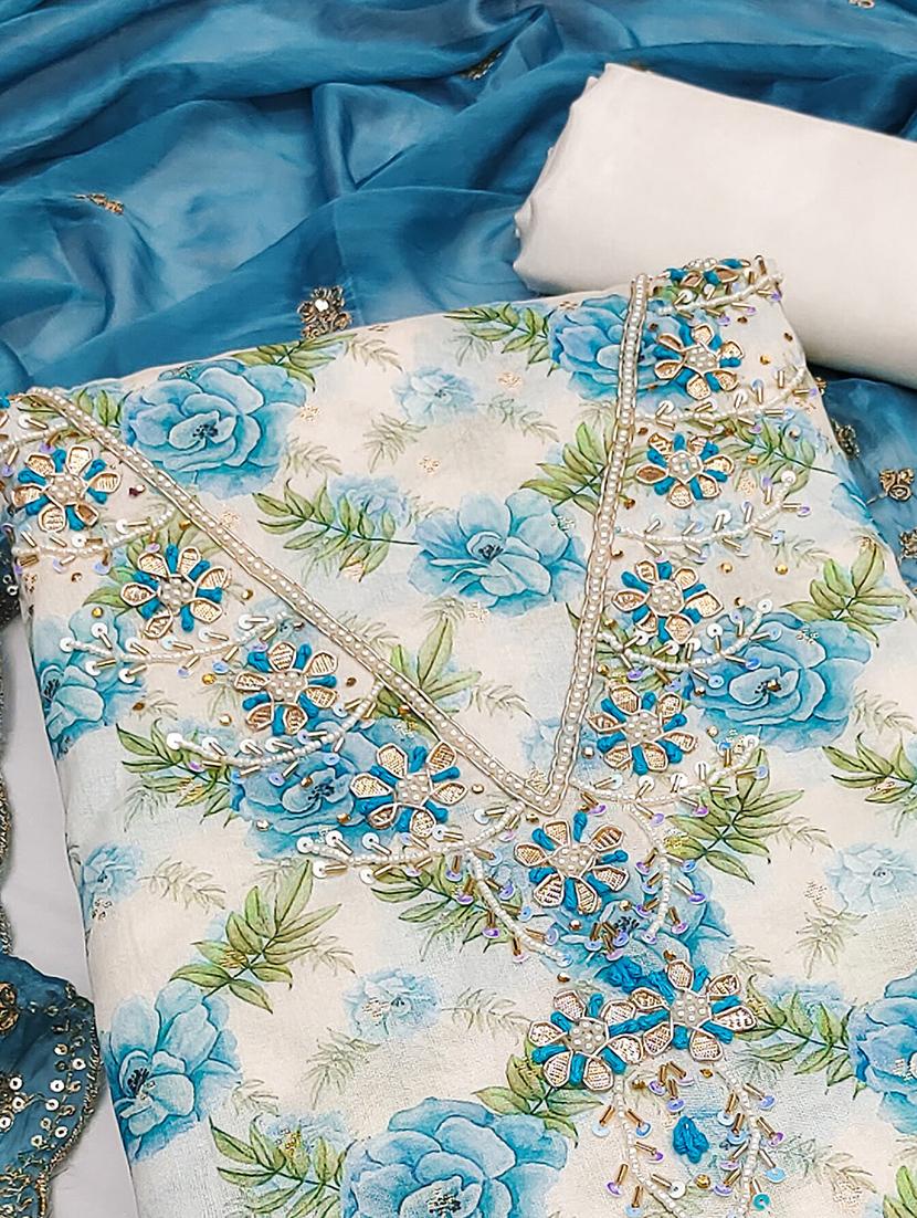 women embroidered unstitched suit set - 21887883 - Standard Image - 2