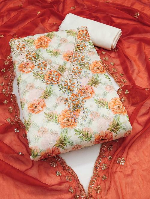 women embroidered unstitched suit set - 21887885 - Standard Image - 0