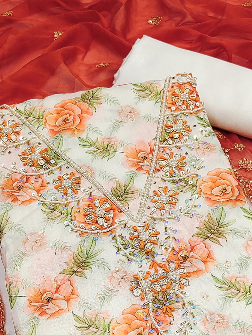 women embroidered unstitched suit set - 21887885 - Standard Image - 2